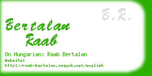 bertalan raab business card